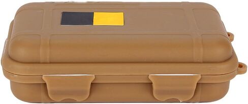 Yosoo Outdoor Waterproof Airtight Survival Storage Case Container Fishing Carry Box (Mud Color, S) Waterproof Storage Containers Small Waterproof Dry Box in Saudi Arabia
