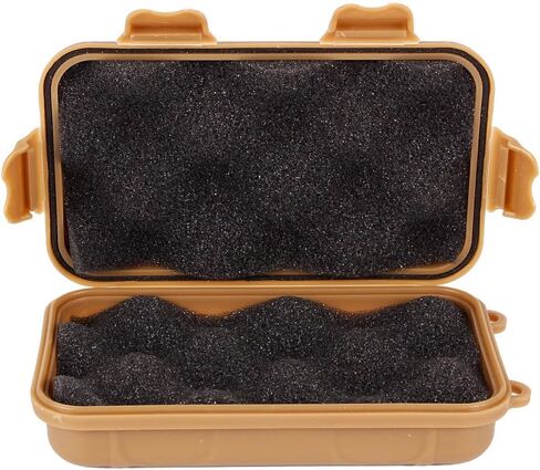 Yosoo Outdoor Waterproof Airtight Survival Storage Case Container Fishing Carry Box (Mud Color, S) Waterproof Storage Containers Small Waterproof Dry Box in Saudi Arabia
