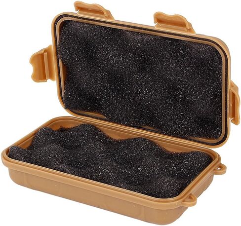 Yosoo Outdoor Waterproof Airtight Survival Storage Case Container Fishing Carry Box (Mud Color, S) Waterproof Storage Containers Small Waterproof Dry Box in Saudi Arabia