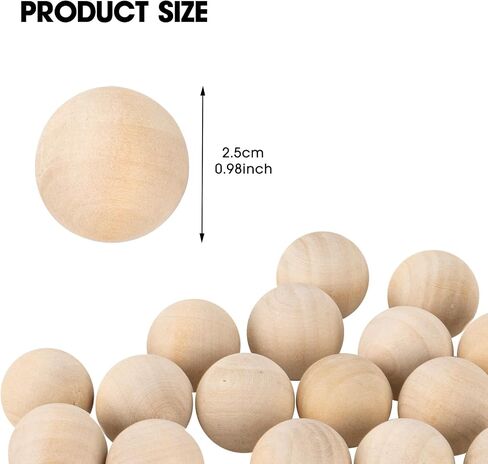 4 inch Wooden Balls, 2PACK Unfinished Round Wood Balls, 100mm Large Natural Wooden Balls for Crafts and DIY Decorative Projects in Kuwait