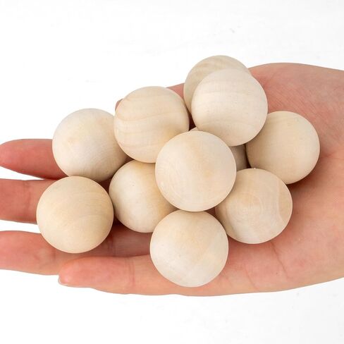 4 inch Wooden Balls, 2PACK Unfinished Round Wood Balls, 100mm Large Natural Wooden Balls for Crafts and DIY Decorative Projects in Kuwait