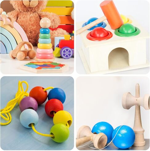 4 inch Wooden Balls, 2PACK Unfinished Round Wood Balls, 100mm Large Natural Wooden Balls for Crafts and DIY Decorative Projects in Kuwait
