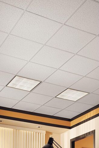 Armstrong Ceiling Tiles; 2x2 Ceiling Tiles - 16 pcs White; Acoustic Ceilings for Suspended Grid; CORTEGA 704 in Saudi Arabia