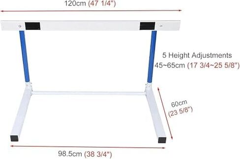 Sports Practice Hurdles for Track and Field, 45-65cm Height Adjustment Hurdle for Kids, Agility Soccer Speed Trainer Kit, Easy to Assemble (Color : 2PCS) in Saudi Arabia