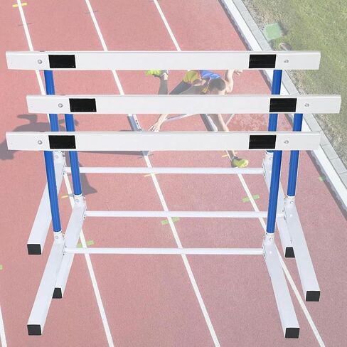 Sports Practice Hurdles for Track and Field, 45-65cm Height Adjustment Hurdle for Kids, Agility Soccer Speed Trainer Kit, Easy to Assemble (Color : 2PCS) in Saudi Arabia