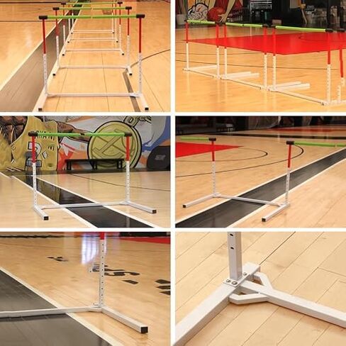 Metalized Foam Hurdles Track and Field, Set of 5 Speed Training Hurdles for Kids Adults, Adjustable Height Agility Training Equipment, Easy Assembly(Kids) in Saudi Arabia