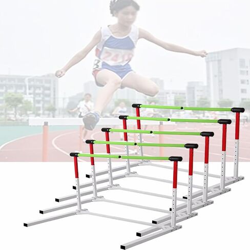 Metalized Foam Hurdles Track and Field, Set of 5 Speed Training Hurdles for Kids Adults, Adjustable Height Agility Training Equipment, Easy Assembly(Kids) in Saudi Arabia