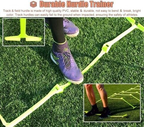 Mini Hurdles Adjustable Height - 5 Pcs/10PCS Small Agility Hurdles with Handle, Soft Portable Track & Field Hurdles, Obstacle for Soccer Training(5pcs) in Saudi Arabia