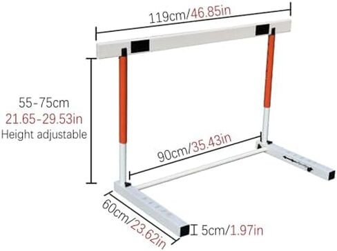 Adjustable Agility Hurdles, Detachable Training Equipment for Soccer Basketball Football, for PE Class Fitness Group (76.2) in Saudi Arabia