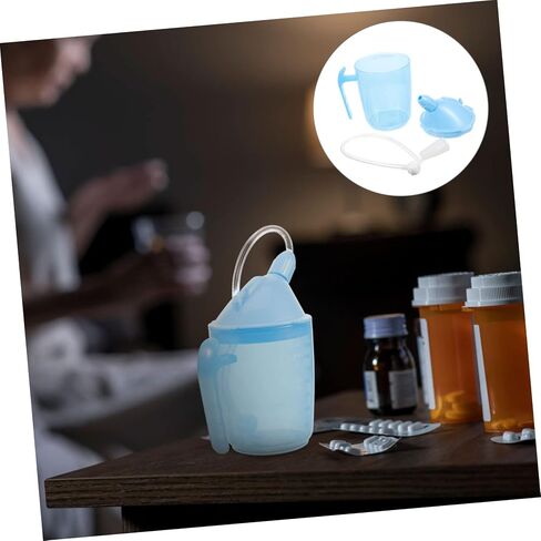 VALICLUD Straw Drinking Cup for Bedridden Patients Spill-Proof 10 oz Liquid Feeding Cup with Lid for Elderly and Disabled Care Practical for Maternity Use in Saudi Arabia