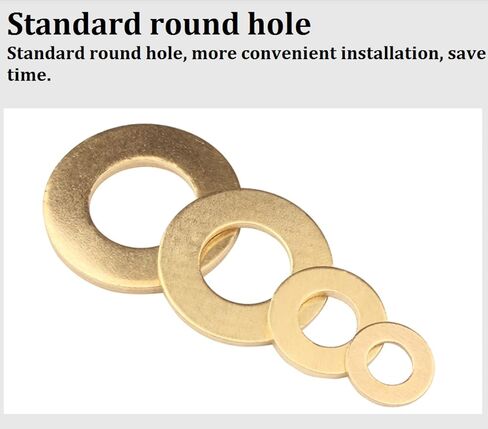Copper washers, Metal Washer Spacers,Copper Washer,Flat Washer,Pure Brass Washer, Metal Flat Washer(M8*16 * 1.5[150pcs]) in Saudi Arabia