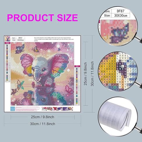 DIYDECORFUN 5D Diamond Art Painting Kits للبالغين المبتدئين ، Hope Hope Love Wish Bottle Diamond Art on Canvas ، DIY مسيحي مسيحي Cross Diamond Dot Gem Grants for Wall Decor 11.8 x11.8cm in Saudi Arabia