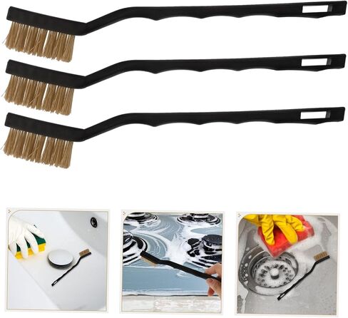 3pcs Mini Brass Wire Brushes Rust Removal Polishing Brushes Deformation Resistant Cleaning Tools for Stove Sink Brick and Metal Surfaces in Saudi Arabia