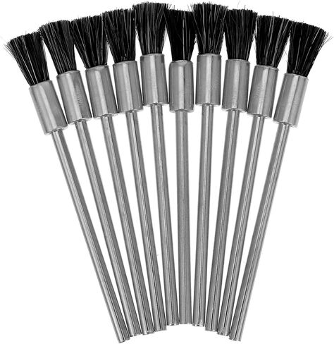 PRETYZOOM 10pcs Industrial Wire Brush with Long Handle Steel Bristles Cleaning Tool for Welders Drill Compatible Round Wire Brushes for Rust Removal and Paint Surface Maintenance in Saudi Arabia