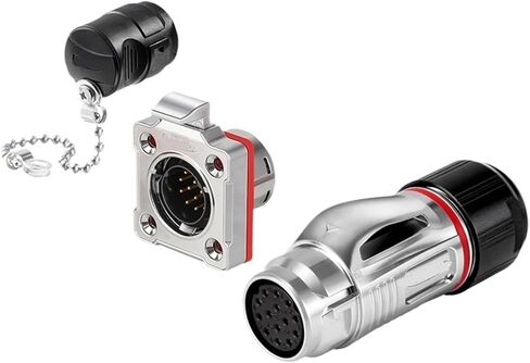 Aviation BD20 metal straight 2-14 core reverse mount solar automation industrial connector(9 core) in Saudi Arabia