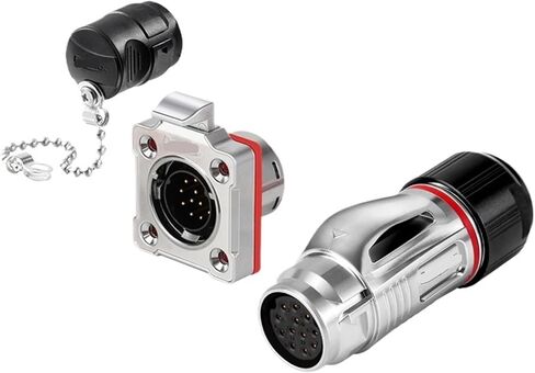 Aviation BD20 metal straight 2-14 core reverse mount solar automation industrial connector(9 core) in Saudi Arabia