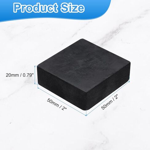 UXCELL 8PCS منصات الاهتزاز المضادة للمطاط ، 2 "× 2" × 0.8 "منصات غسالة تمتص الصدمات المطاطية مربعة ، حصيرة حامي غير مركبة لضاغط مكيف مجفف الغسالة in Kuwait