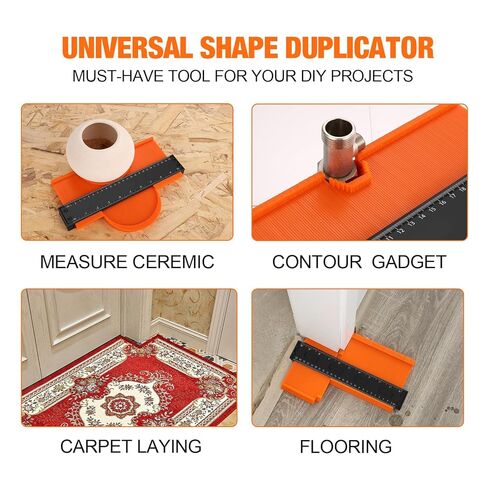 Contour Measuring Tool with Metal Lock, Precision Scale Contour Gauge for Woodworking, Remodeling, Auto Repair, Durable and Corrosion Resistant, Gifts for Men Dad Husband Handyman Carpenter in Saudi Arabia