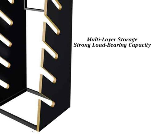 8-layer Skateboard Rack,Wooden Snowboard Display Cabinet,Floor-standing Surfboard Rack,can Store and Display 8 Pieces,Easy to Install in Saudi Arabia