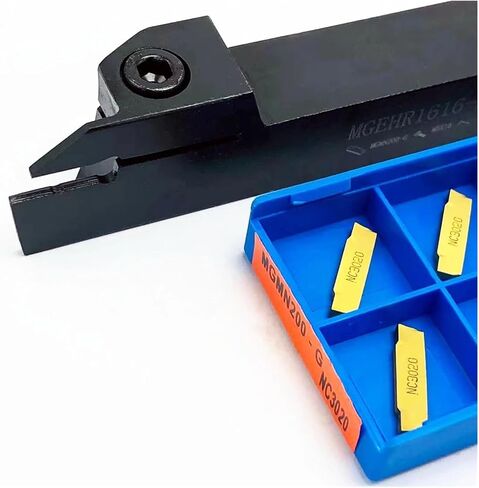 Slotted Tool Handle MGEHR1616-1.5 MGEHR1616-2 MGEHR1616-3MGEHR1616 Carbide Slotted Insert MGMN150 MGMN200 MGMN300 MGMN400(10PCS Insert,MGEHR1616-2) in Saudi Arabia