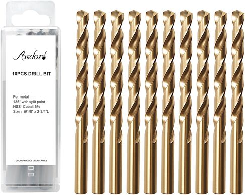 99 Pcs Drill Bit Set(1/16“-3/8"), 135° Tip Titanium Coated High Speed Steel, Twist Drill Bit Kit for Iron, Aluminum Alloy, Copper, Wood, Plastic, with Hard Storage in Saudi Arabia