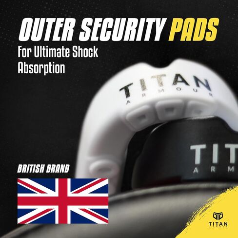 Titan Armour® Mouth Guard Boxing | Premium Dual-Layer | Case Included | Adult & Youth (11+) Custom-Fit Mouthpiece | Boil & Bite Mouthguard for Men: Football, MMA, Hockey, Lacrosse, BJJ, Basketball in Saudi Arabia