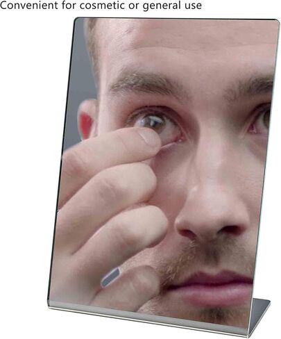 Marketing Holders Acrylic Mirror for Countertops 5" x 7" Free Standing Single Sided Slant Back Self-Portrait Reflective Display in Saudi Arabia