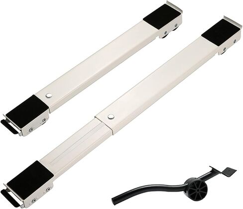 Appliance Roller,Washing Machine Base,Washing Machine Stand Mobile Roller,Adjustable Furniture Dolly Base,with Brake,for Washing Machine, Dryer and Refrigerator,White,A in Kuwait