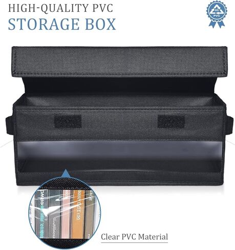 CCidea CD/DVD Storage Boxes - Pack of 2 CD Cases - 14" x 5.9" x 5.3" Disc Holders with Lids & Visual Window, Holds Up to 32 CDs in full jewel cases, 65 CDs in slim cases, and 180 discs in CD sleeves in Kuwait