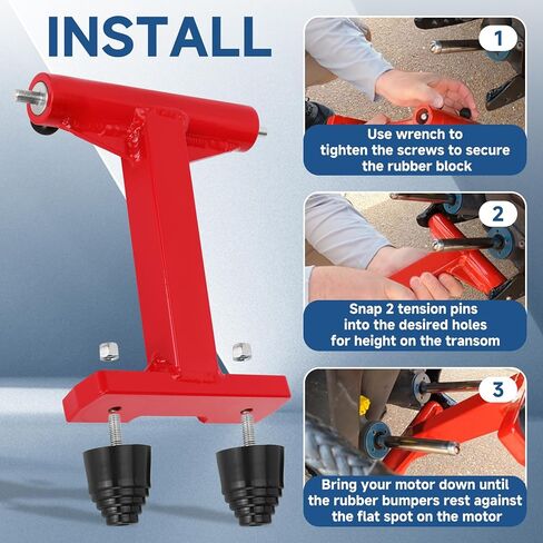 Iridesc 240110 4-Stroke Transom Saver Motor ، متوافق مع Merc-Y 75/90/115/225/225/230hp و V6 175hp ، إطار من الفولاذ المقاوم للصدأ ، in Kuwait
