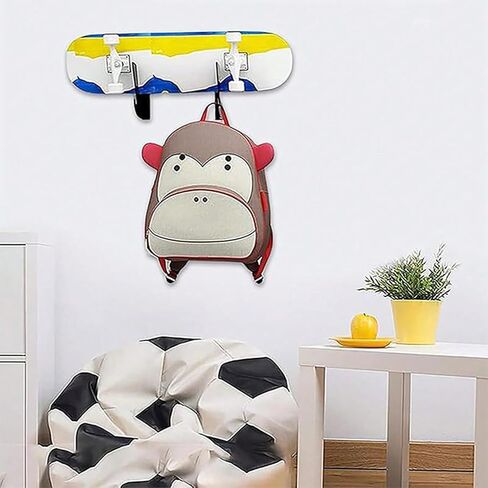 Skateboard Rack,Plastic Surfboard Rack,Skateboard Wall Mount Storage Rack,Holds 30 KG,as A Shortboard, Skimboard(Clear) in Saudi Arabia
