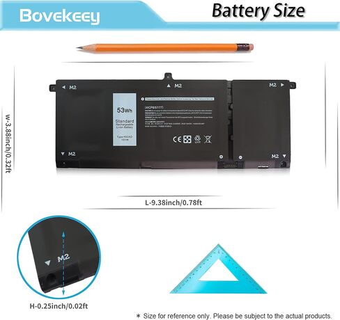 95WH PKWVM بطارية لـ Dell Precision 7550 7750 7560 7760 Series PKWVM 0PKWVM PWKVM C903V 68ND3 068N03 CR72X 0CR72X 447VR 0447VR 17C06 G5FJ8 453-BBCQ in Kuwait
