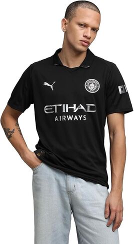 Men’s Manchester City FC 2025/26 Replica Away Soccer Jersey - Black in Saudi Arabia