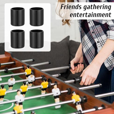 16 Pcs Foosball End Caps, 15.8mm Black Foosball Table Cover Parts Rod End Cap Universal Safety Rubber Flexible Ends Caps for Standard Tables Accessories Tip Protectors in Saudi Arabia