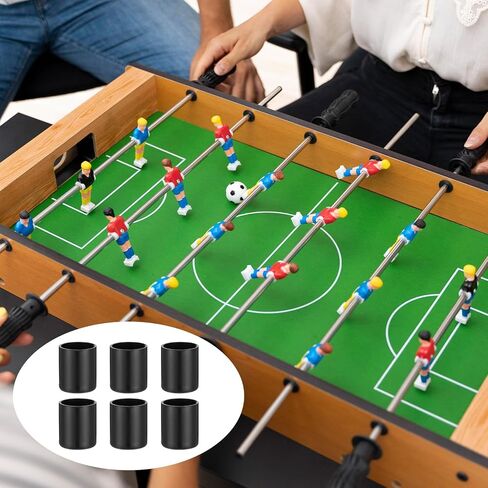 16 Pcs Foosball End Caps, 15.8mm Black Foosball Table Cover Parts Rod End Cap Universal Safety Rubber Flexible Ends Caps for Standard Tables Accessories Tip Protectors in Saudi Arabia