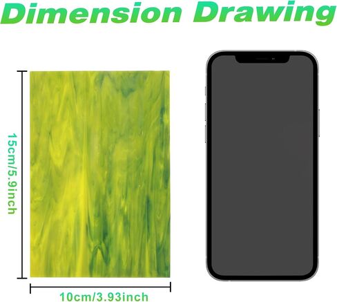 17 Sheets Stained Glass Pack,6 X 4 Inch Cathedral Glasses,Cathedral Art Glass for Mosaic Crafts & Supplies,Iridescent Colors DIY Home(Colorful) in Saudi Arabia