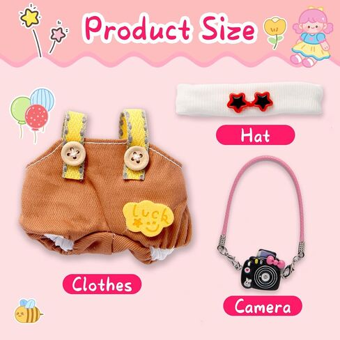 مجموعة Doll Outfit للدمى التي يبلغ طولها 17 سم ، وقطنتان ملابس مخصصة للدمى ، وفساتين الأزياء الممتازة لبدلة الملحقات للدمى (لا دمية) (وردي) in Saudi Arabia