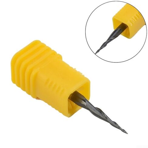 Carbide Ball Nose Tapered End Mill 1/8 Inch Shank 2 Flutes CNC Router Bit with for TiAlN Coating for Milling Cast Iron Steel HRC55 Cutting Length 15mm in Saudi Arabia