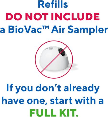 1 ROOM KIT | Test Your Air! Professional Quality Mold Test Kit for Home - All Fees Included - 1, 2 & 3-Room Test Kits & Refills - Reusable BioVac™ Air Sampler - Full Mold Type & Quantity Analysis in Saudi Arabia