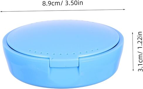 ABOOFAN Portable Tooth Fairy Box Small Denture Cup Lid Travel Wash Storage Box Retainer Holder Case for Retainers Tooth Holders in Saudi Arabia