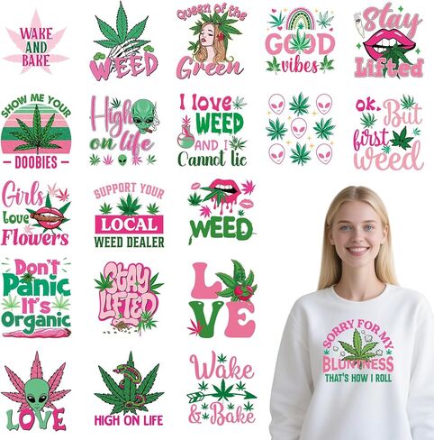 تحويلات DTF جاهزة للضغط - 20pcs الحديد الفراشة على التحويلات ل tshirts ، والفينيل ملهمة للزهور ، الحديد على ملصقات بقع الشارات لوسادة حقيبة الملابس DIY in Kuwait
