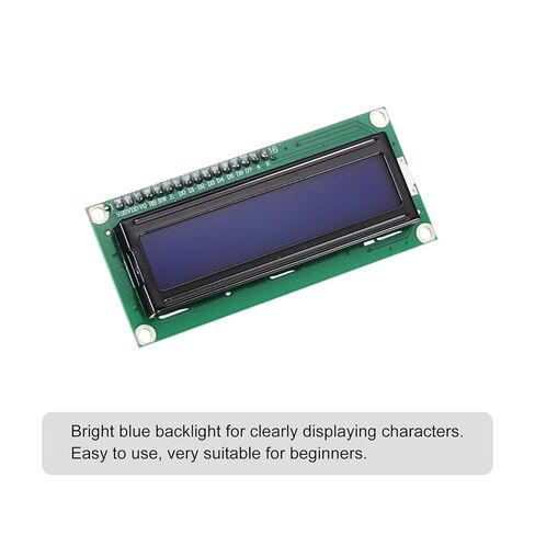Meccanixity 5pcs LCD 1602 وحدة العرض 5V مع 16 دبابيس ، شاشة العرض الرمادية الإضاءة الخلفية 16x2 واجهة واجهة LCD 72x24mm in Kuwait