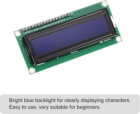 MECCANIXITY 5Pcs IIC LCD 1602 Serial Display Module 5V, Yellow Display Screen Backlight 16x2 LCD Module Interface Adapter 72x24mm in Saudi Arabia