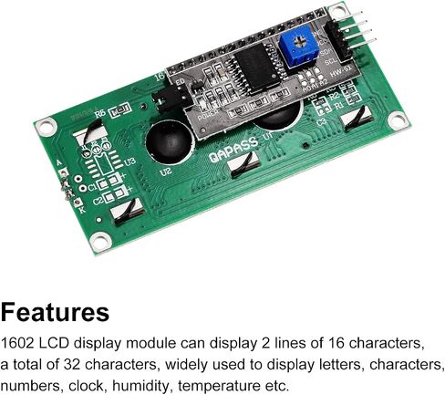 MECCANIXITY 5Pcs IIC LCD 1602 Serial Display Module 5V, Yellow Display Screen Backlight 16x2 LCD Module Interface Adapter 72x24mm in Saudi Arabia