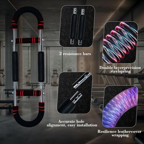 Twister Arm Trainer ، 66-110 جنيهًا معدات تجريب الجزء العلوي من الجسم القابل للتعديل مع إطار فولاذي مقوى ومكافحة للانزلاق ، تدريب على قوة الذراع/الصدر الكاملة للمنزل ، الصالة الرياضية ، المكتب in Kuwait
