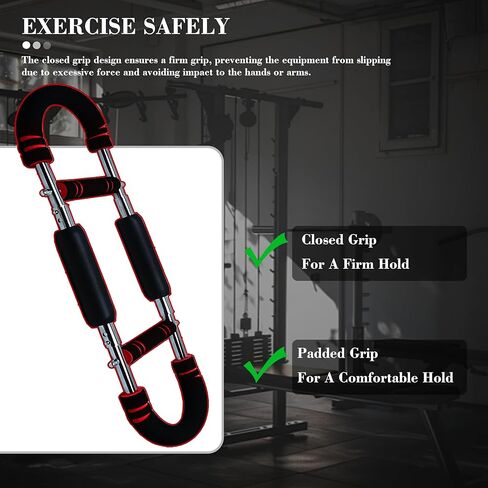 Twister Arm Trainer ، 66-110 جنيهًا معدات تجريب الجزء العلوي من الجسم القابل للتعديل مع إطار فولاذي مقوى ومكافحة للانزلاق ، تدريب على قوة الذراع/الصدر الكاملة للمنزل ، الصالة الرياضية ، المكتب in Kuwait