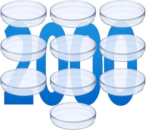 Transparent Petri Dishes with Lid - Polystyrene Material, Vents, Petri Dishes for Lab Analysis, School Project Seed Germination Observation, and Science Experiment - (90x15 mm, 100pcs) in Saudi Arabia
