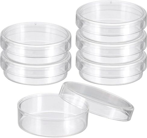 PATIKIL 35mm/1.4 Inch Plastic Petri Dishes with Lids, 6 Pack Petri Plates Tissue Culture Plate for Lab Science Experiment, Clear in Saudi Arabia