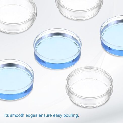 PATIKIL 35mm/1.4 Inch Plastic Petri Dishes with Lids, 6 Pack Petri Plates Tissue Culture Plate for Lab Science Experiment, Clear in Saudi Arabia