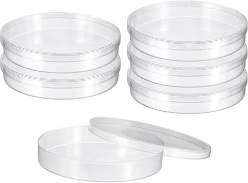 PATIKIL 35mm/1.4 Inch Plastic Petri Dishes with Lids, 6 Pack Petri Plates Tissue Culture Plate for Lab Science Experiment, Clear in Saudi Arabia